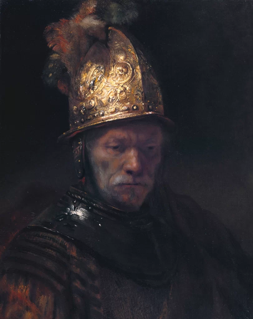Rembrandt painting of the man with the golden helmet