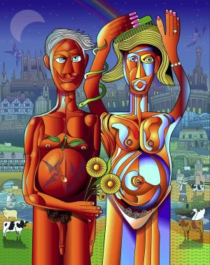 Adam & Eve created by artist Peter Segasby