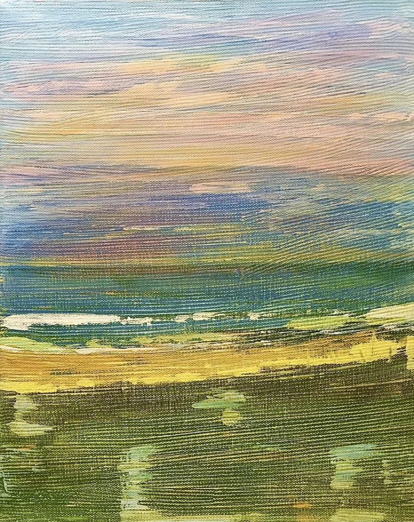 Painting of sea-scape by artist Peter Segasby