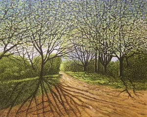 Peter Segasby artist painting of trees