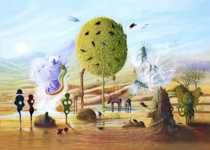 Surrealism painting by artist Peter Segasby